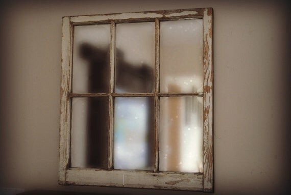 Reclaimed Window Frame Mirror by ReclaimedState on Etsy