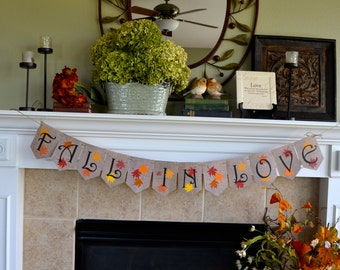 Fall Wedding Banner, Autumn Bridal Shower Banner, Fall In Love Banner