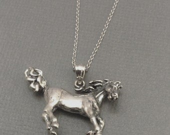 Egyptian Princess Arabian Horse Necklace in Sterling Silver, Horse Jewelry, Equestrian Jewelry.