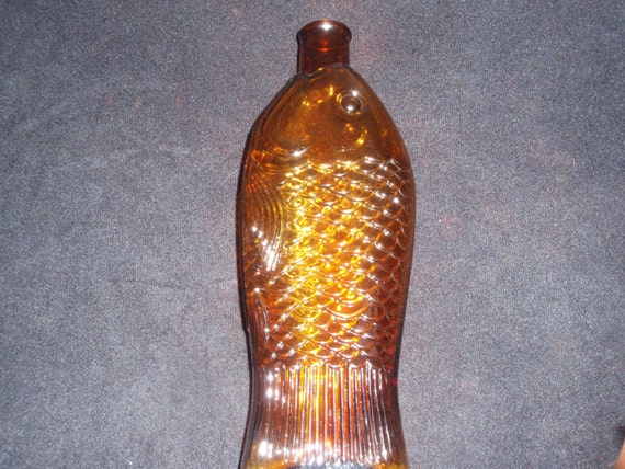 Download Vintage Brown Glass fish Bottle Collectible glass fish bottle Yellowimages Mockups