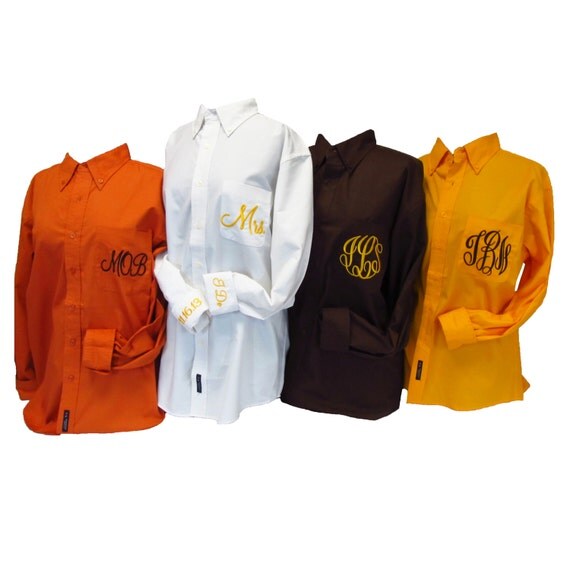 monogrammed oversized shirts
