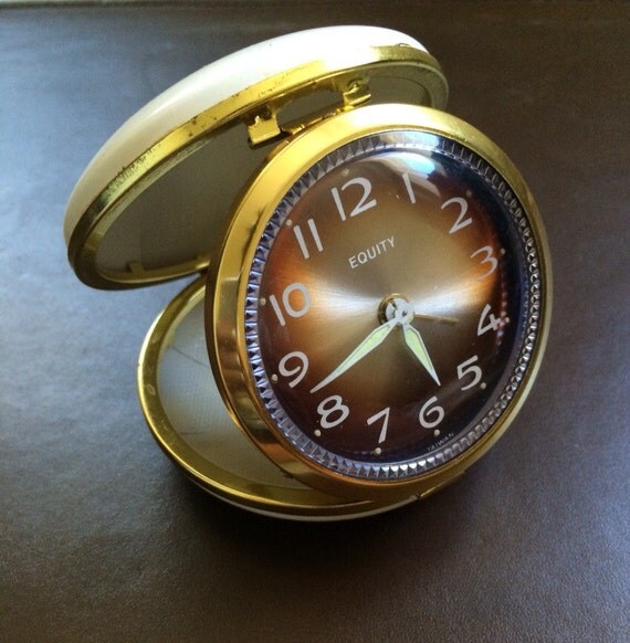 Vintage Mid Century Equity Travel Alarm Clock by GlitteryUnicorns