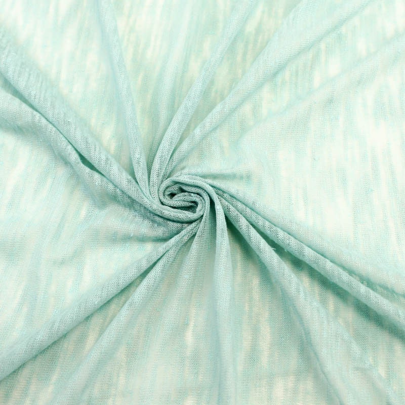 Slub Green Mint Jersey Knit Fabric by the yard 1 Yard Style