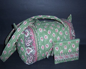 ... Print Classic 100 Quilted Duffle Bag Purse Made In USA Rare Deadstock