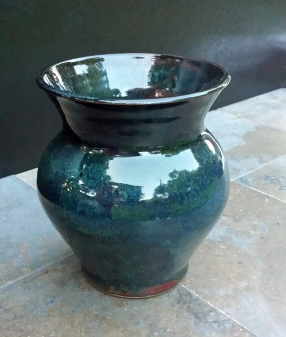 Handmade Ceramic Vase Utensil Crock Wine Chiller
