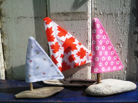 Kleine holz boot lila segelboot driftwood art kinder craft kit