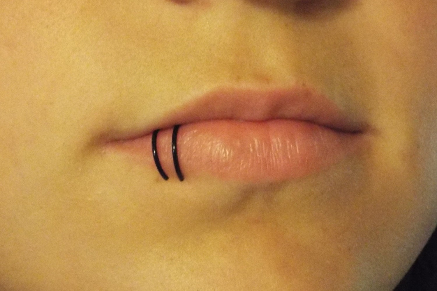 Double Lip Ring or Nose Ring Fake Body Piercing Choose Your