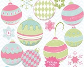 80% OFF SALE christmas balls clipart commercial use, vector graphics, digital clip art, digital images - CL436 Il_170x135
