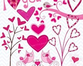 80% OFF SALE valentine hearts clipart commercial use, vector graphics, digital clip art, digital images - CL446 Il_170x135