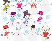 80% OFF SALE snowman clipart, commercial use, vector graphics, digital clip art, digital images - CL400 Il_170x135