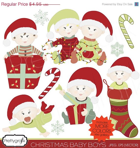 60% OFF SALE christmas baby boy clipart commercial use, vector graphics, digital clip art, digital images - CL444 Il_570xn