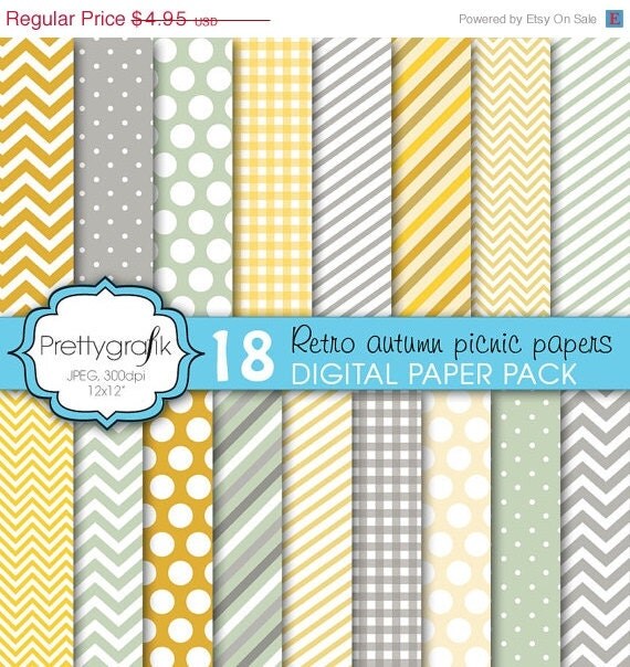 60% OFF SALE bright colors digital paper, commercial use, scrapbook papers, background, polka dots, chevron, gingham, stripes - PS618 Il_570xn