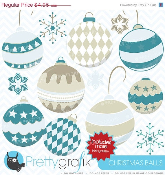 80% OFF SALE christmas balls clipart commercial use, vector graphics, digital clip art, digital images - CL435 Il_570xn