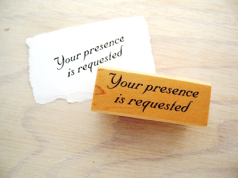 Your Presence is Requested Invitation Slogan by CyanBlueRoom