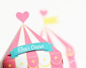 Circus Tent Favor Box, Gift Box, Girly Party, Circus Party Favor, Circus Party Centerpiece, Circus Wedding, Carnival Party, Carnival Wedding