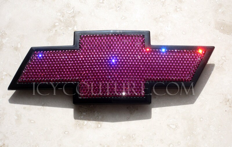 Bling CHEVY Bow Tie EMBLEMS in Your Crystal Color