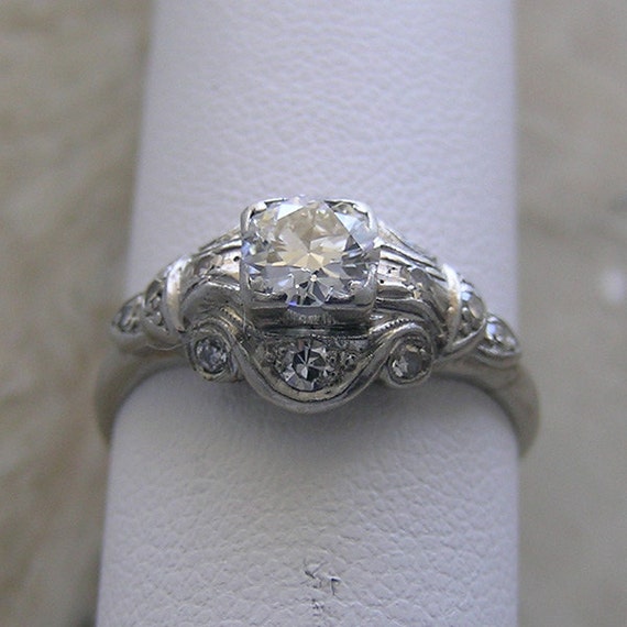 Antique Engagement Ring Diamond Art Deco Period Circa 1930