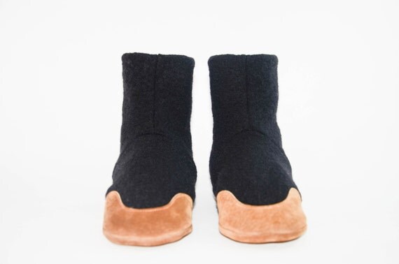 mukluks wool slipper socks with leather sole