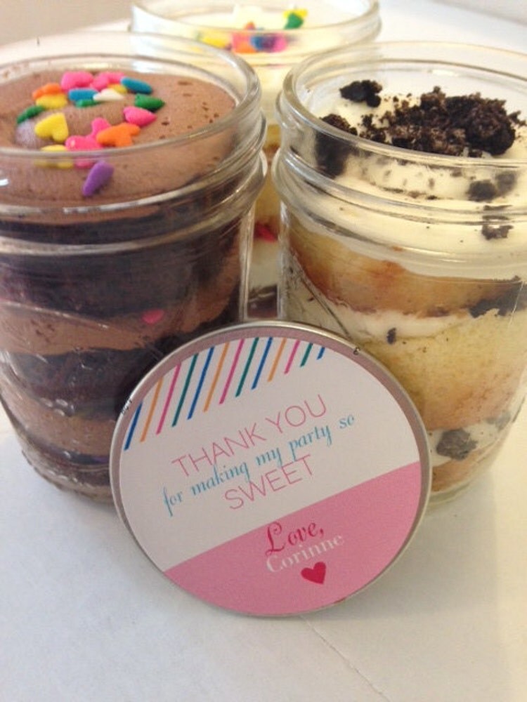 6 8oz Cupcakes In A Jar-Mason Jars-Birthday by SweetSistersCupcake