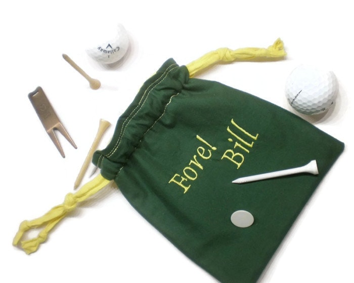 Personalized golf bag golf tee pouch golf tee bag golf