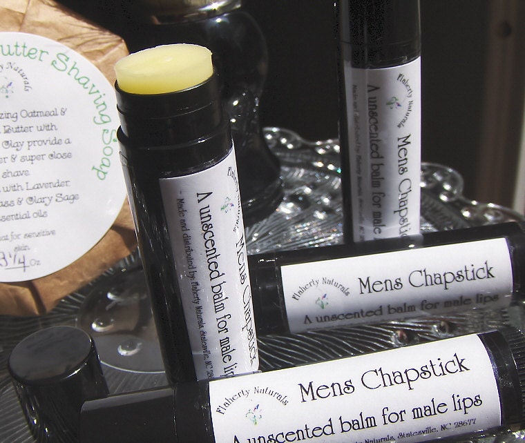 Lip Balm natural lip balm mens chapstick gift by FlahertyNaturals