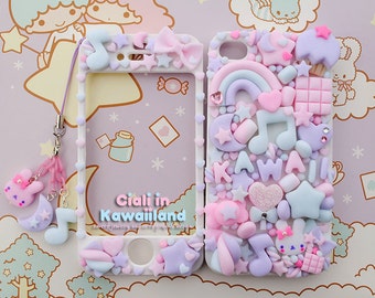 Kawaii Decoden Case - Sugar Fairy World case - Super cute kawaii full body front back case iphone 4/5/5s/6/6s/7 galaxy s3/s6/s7