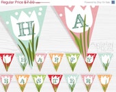 ON SALE 50 % OFF Happy Easter printable banner, party bunting , colorful, spring, tulip flowers and grass, party decoration, instant downlo Il_170x135
