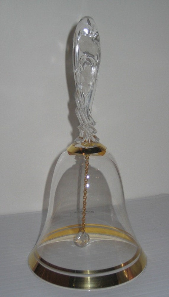 Sasaki Japanese Lead Crystal Bell by WhiteRoseAntiques on Etsy
