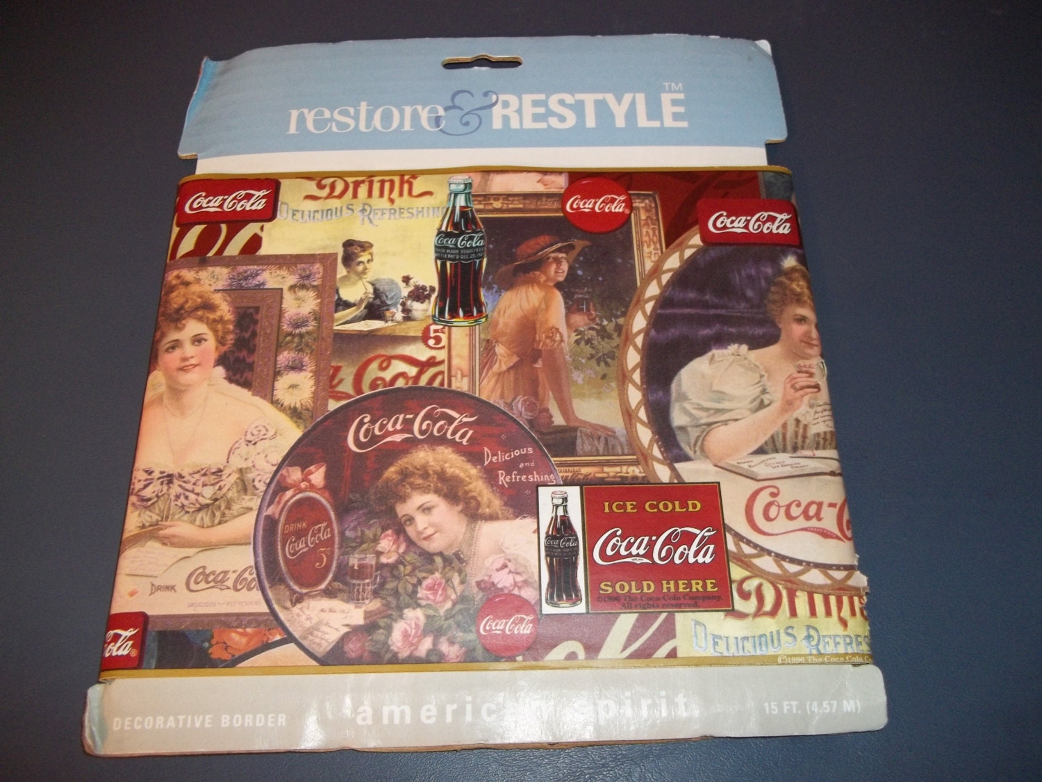 Coca Cola Wallpaper Border Victorian Ladies Gold Trimmed