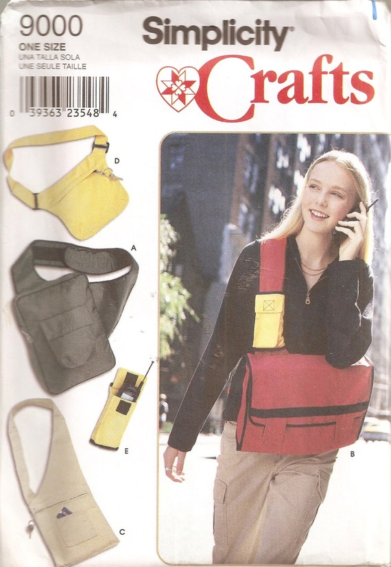 Simplicity Crafts Pattern 9000- Messenger Bag and Cell Phone Holder