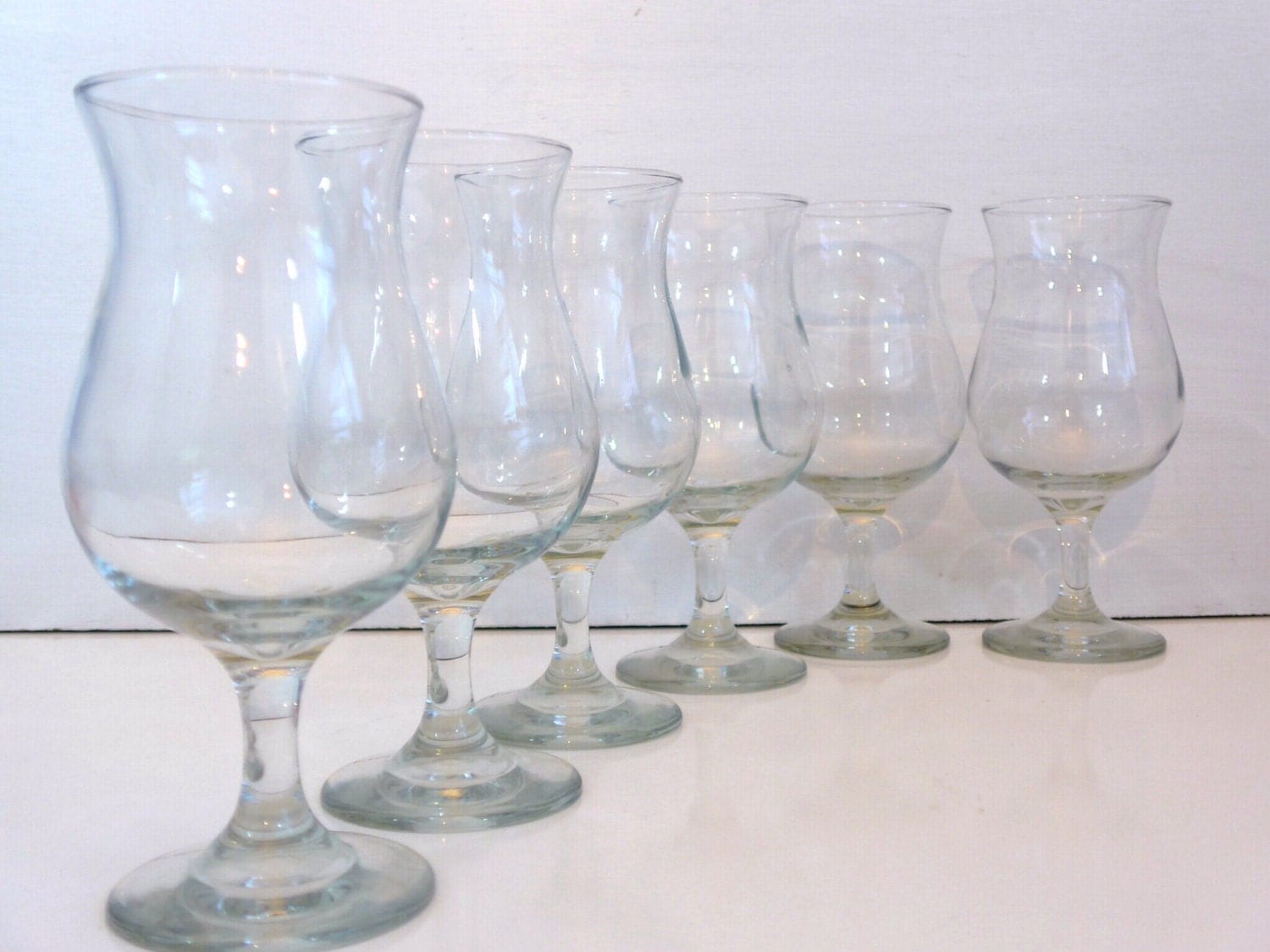 Vintage Libbey Wine Goblets Clear Glass Set of 6 Libbey