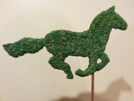 Decorate your Show Stall!  Galloping Horse Topiary Silhouette-perfect addition to your Barn Party or Wedding Centerpiece.