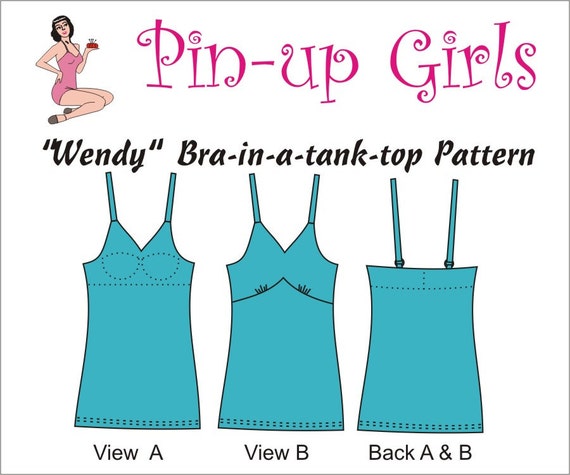 WENDY Bra-in-a-tank-top PATTERN by Pin Up Girls