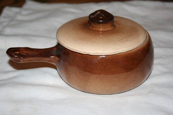 McCoy Brown Pot with Lid & Handle