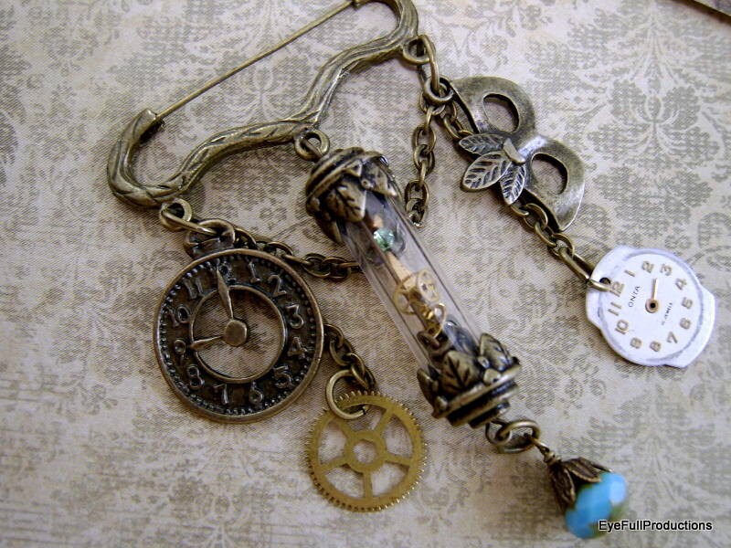 Steampunk Pin/Brooch by SteamPoweredAnnie on Etsy
