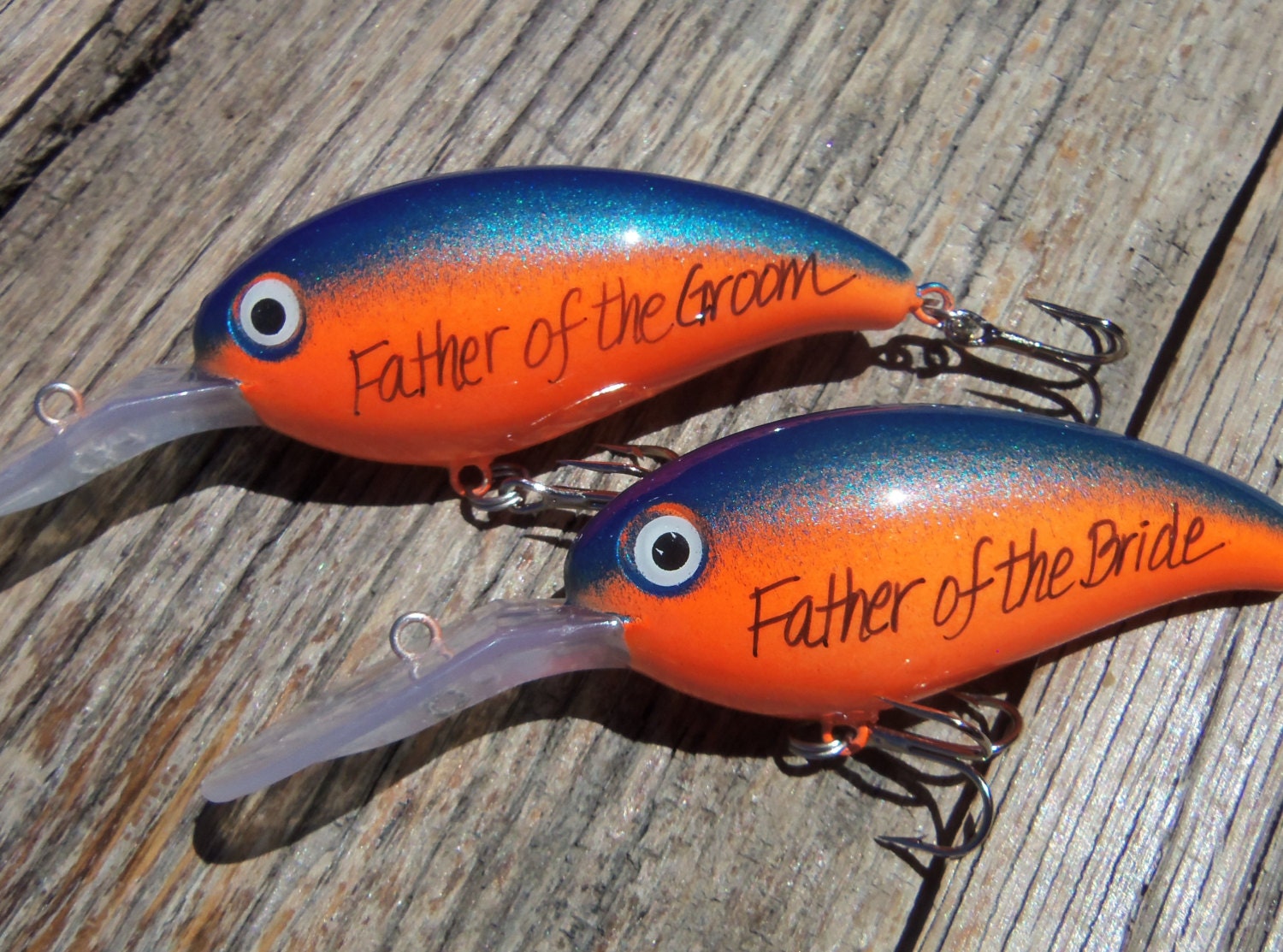 Personalized Fishing Lure Painted Lures Wedding Gift Parents