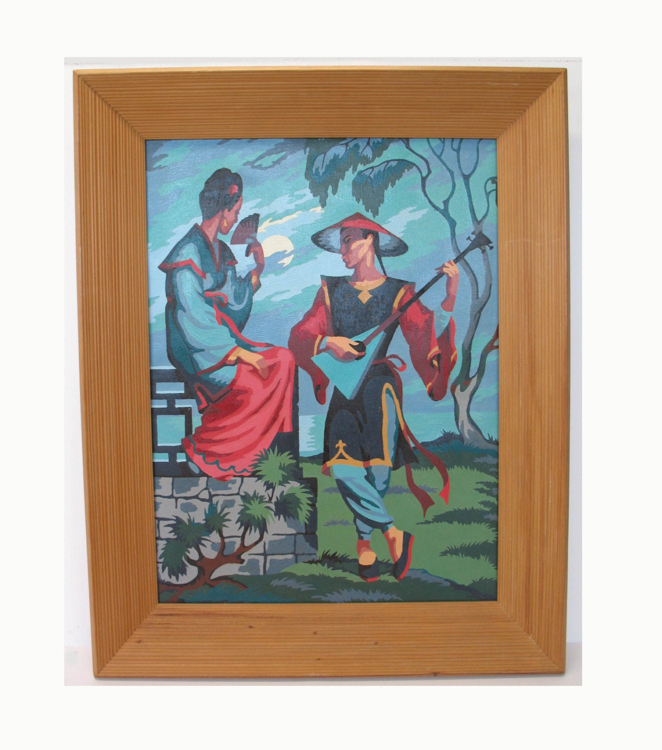 Paint By Numbers Painting Chinese Love Scene Guitar Oriental