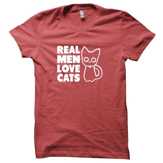 Real Men Love Kitty Cats Cat Gift Lover Hello by BLACKOUTTEES