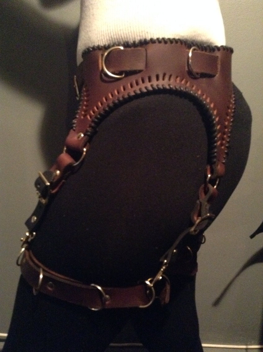 Brown Leather Steampunk Garter Belt