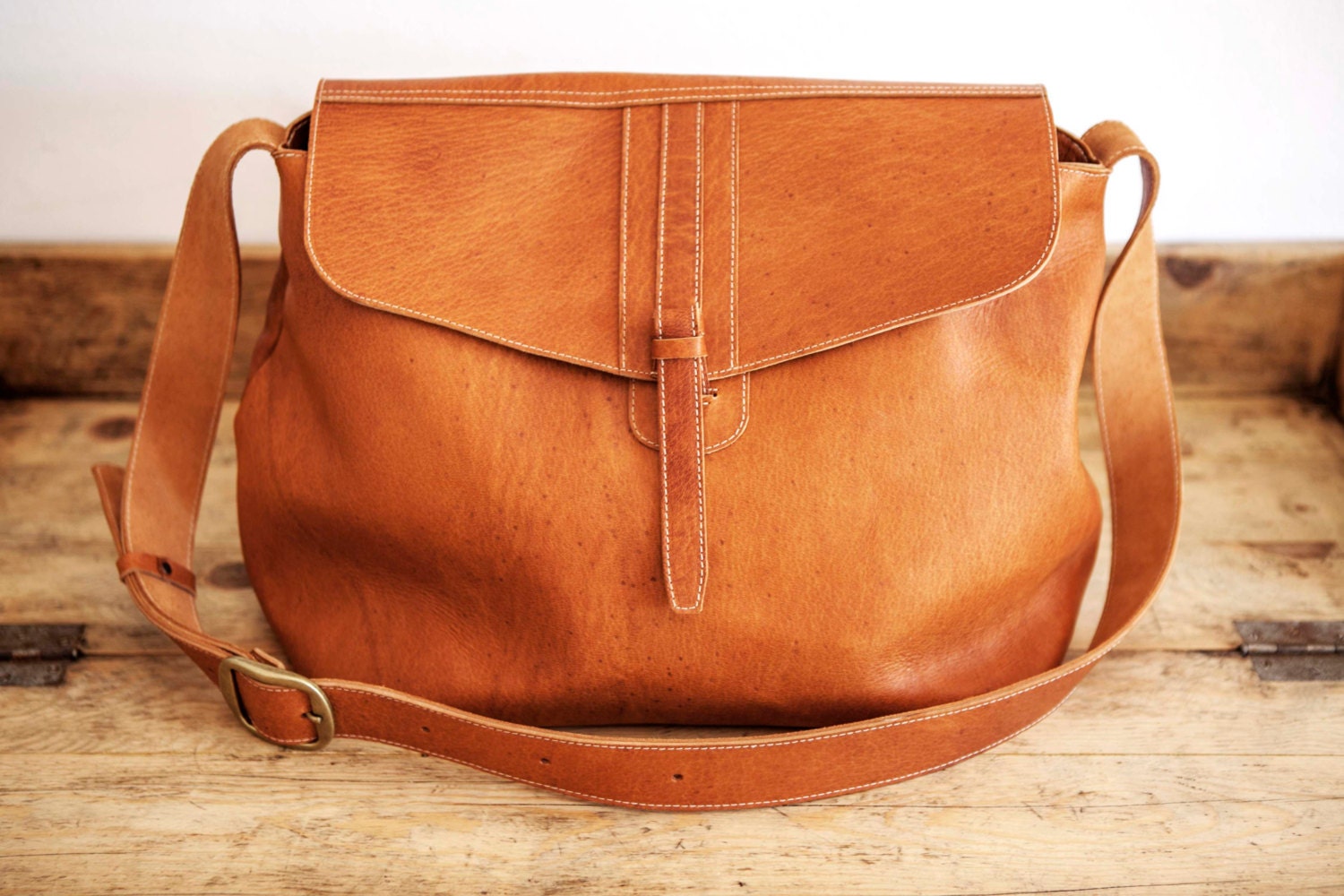 SATCHEL Leather Bag // Big Leather handbag // Brown coach