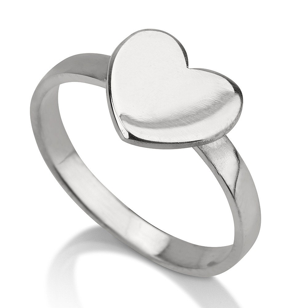 Heart Ring Sterling Silver Love Promise Ring by Onecklace