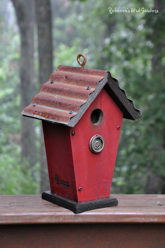 Rustic Hanging Wren Birdhouse The Villa