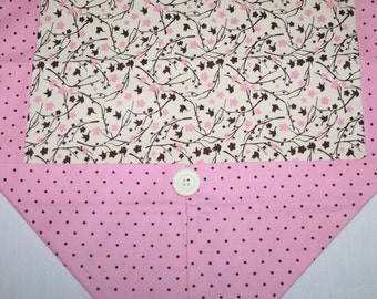 Pink and Brown Table Runner