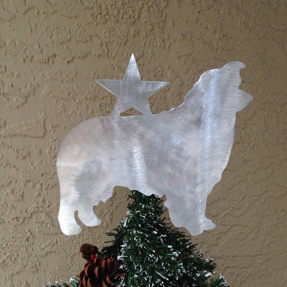 australian shepherd dog tree topper holiday decoration australian shepherd dog tree topper holiday decoration