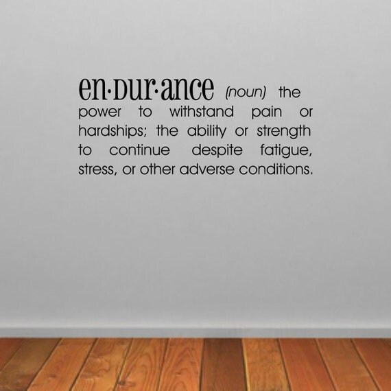 Endurance Dictionary Definition Wall Sticker Dictionary Wall