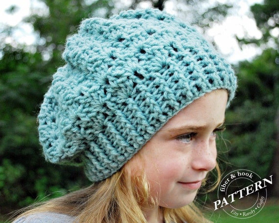 crochet toddlers for beanie pattern Snapdragon Pattern, Beanie  CROCHET Slouchy Slouch  Hat, Lace PATTERN