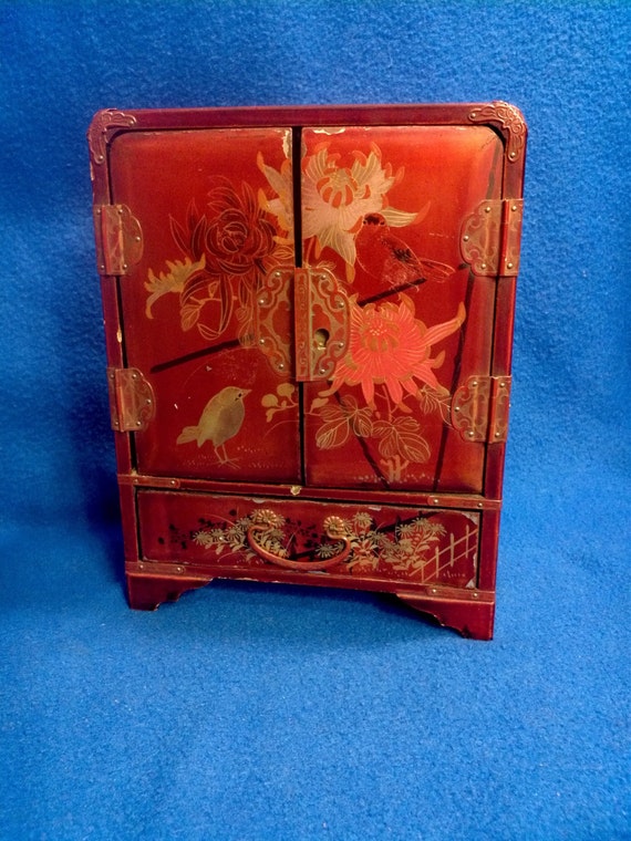 Antique Asian Jewelry Box by SteanFinds on Etsy