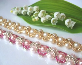 Golden Wave bracelet beading TUTORIAL