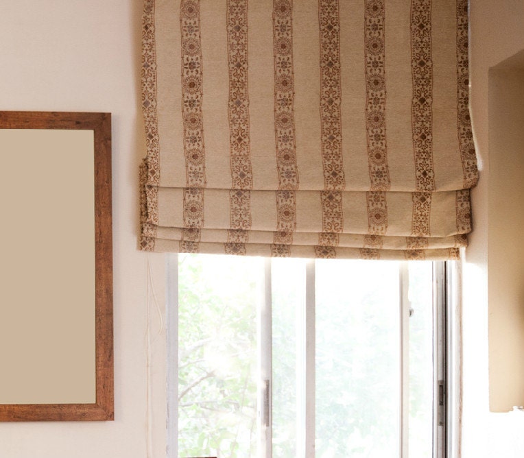Flat Roman shades custom made