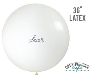 36" CLEAR giant latex balloon - Perfect for weddings, birthdays, photography props